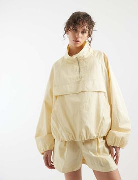 Paper Touch - Oversize-Trainingsjacke in Zitronengelb Gelb XS