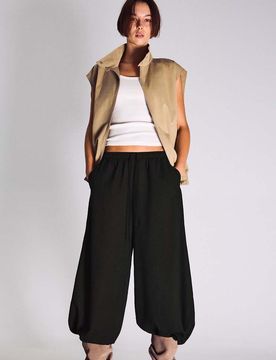 Tall - Rustic Sarouel - Hose in Schwarz Schwarz S