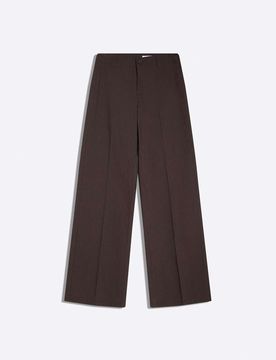 Hose in Braun mit weitem Bein Braun 36