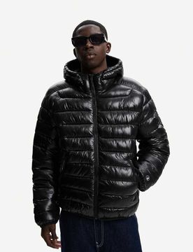 Leichte, wattierte Jacke in Schwarz Schwarz M