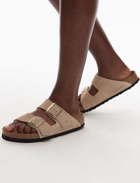 Arizona - Sandalen aus Wildleder in Sandbeige-Neutral Neutral 40