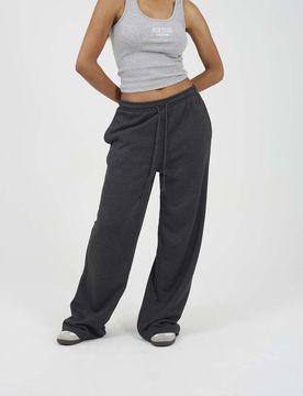Weit geschnittene Jogginghose in Anthrazit-Grau Grau 42
