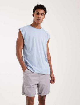 Chinoshorts zum Hineinschlüpfen in Hellgrau Grau W30-32