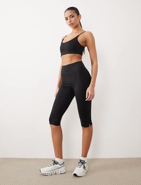 Mix and Match - Yoga-Capri-Leggings in Schwarz Schwarz L