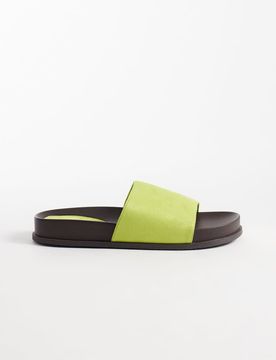 Sandales en suédine à semelle moulée - Vert 39