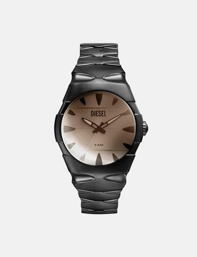 D-sruptor - Herrenuhr aus schwarzem Edelstahl Schwarz One Size