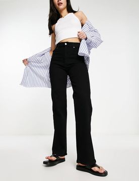 Dr. Denim - Moxy - Straight Jeans in Schwarz Schwarz XS L34