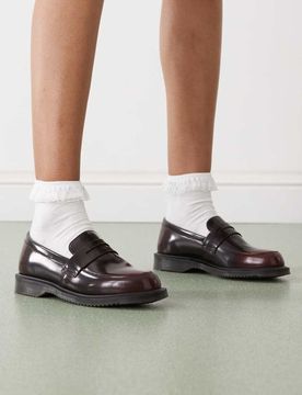 DR MARTENS - Temara Kensington - Mocassins en cuir - Rouge cerise 37