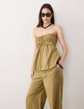 Esmee - Top bandeau d'ensemble de plage - Vert clair 36