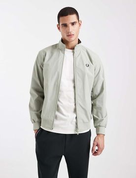 Brentham - Jacke in Blassgrün mit Logo Grün XS