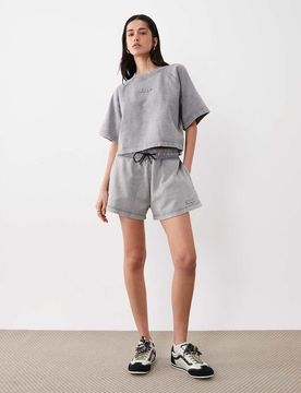 Norlina - Short d'ensemble en jersey à cordon de serrage - Gris-noir XL