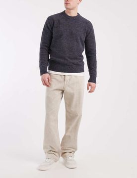Alex - Weite Jeans mit Acid-Waschung in Beige-Weiß Weiß W36 L32