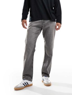 Chris - Gerade Jeans in verwaschenem Grau Grau W28 L32