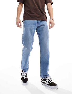 Chris - Straight Jeans in mittelblauer Waschung Blau W38 L34