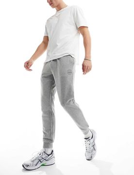Schmal geschnittene Jogginghose in Hellgrau meliert Grau XL