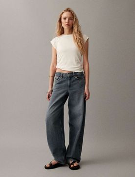 Fuji - Jean bouffant - Bleu moyen délavé W30 L30