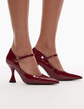 Thalina - Escarpins pointus à talon - Bordeaux-Rouge 8