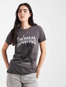 T-shirt à imprimé santiags - Gris 36