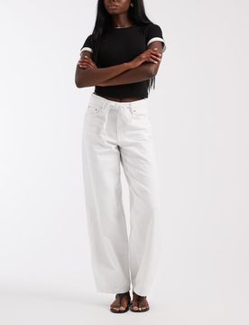 Gianna - Jean droit à taille mi-haute - Blanc W25 L32
