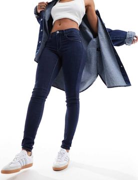 Rain - Skinny-Jeans in dunkler Waschung-Blau Blau S L34