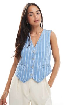 Jeansweste in Hellblau Blau 40-42