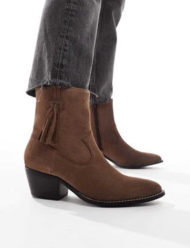 Clapton - Ankle-Boots aus Leder in Mandelbraun Braun 41