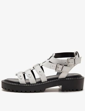 Elverson - Sandales style western avec double bride - Blanc 38