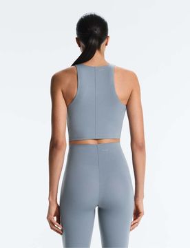 Débardeur effet de compression à surpiqûres - Bleu-gris moyen L