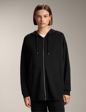 Lange, weiche Jacke aus Modal in Schwarz Schwarz XL