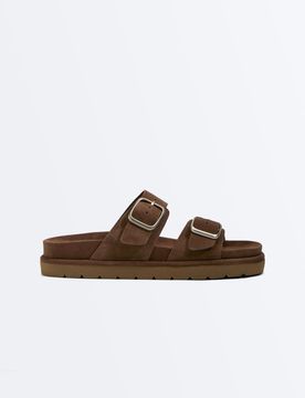 Sandalen in Braun mit Plateausohle und Schnallen Braun 37