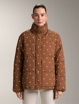 Wasserabweisende, wattierte Jacke aus Primaloft in Braun-Brown Brown XS