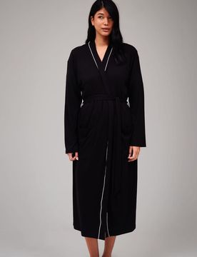Peignoir kimono côtelé 120 cm - Noir 36