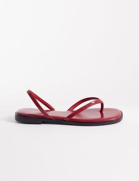 Florie - Flache Sandalen in Burgunderrot Rot 41