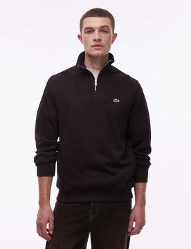 Sweatshirt in Braun mit kurzem Reißverschluss-Brown Brown 38-40