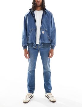 Jeans in mittelblauer Waschung mit schmalem Schnitt Blau W36 L34