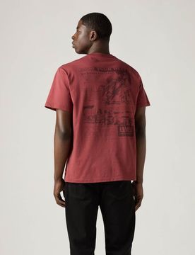 Locker geschnittenes T-Shirt aus Baumwolle in Rot Rot L