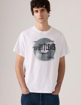 Locker geschnittenes T-Shirt in Weiß mit Grafik Weiß M