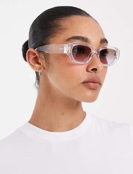 Levi's - Lunettes de soleil carrées à verres marron et violets - Transparent One Size
