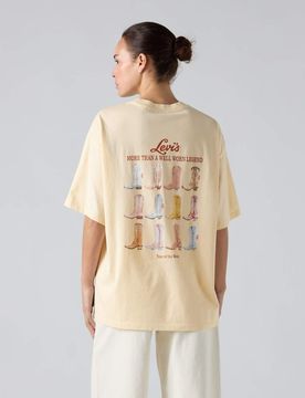 Short Stack - T-Shirt aus Baumwolle in Buttergelb mit Grafikprint-Weiß Weiß S
