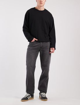 West - Jeans in verwaschenem Dunkelgrau mit geradem Schnitt Grau W34 L32