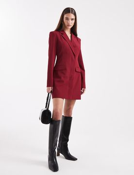 Tailliertes Blazer-Kleid in Feige-Lila Lila 38