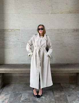 Langer Trenchcoat in Beige-Neutral Neutral 36