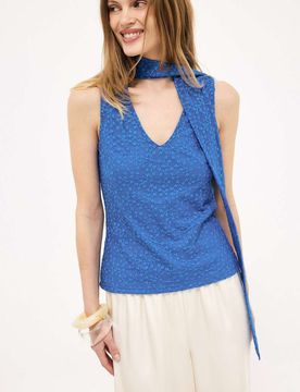 Neckholder-Oberteil in Blau Blau 36-38