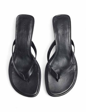 NA-KD - Tongs en cuir à talon - Noir 38
