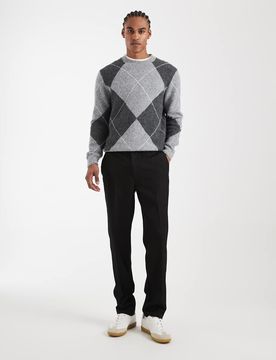 Elegante, schmale Hose in Schwarz Schwarz W28 L30
