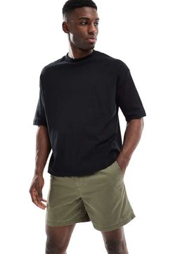 Club - Verwaschene Chino-Shorts in Khaki-Grün Grün 28