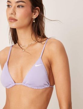 Essential - Triangel-Bikinioberteil in Lila Lila M