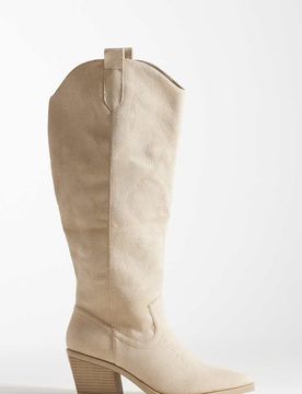 SEQWL - Cuissardes larges style western - Crème-Blanc 4