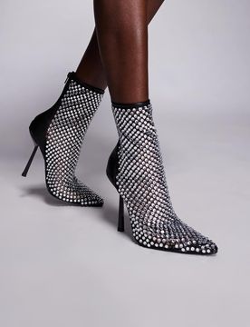 SIMMI London - Yaa - Bottines montantes à strass - Noir 41