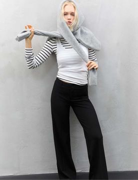Elegante Slim-Fit-Hose in Schwarz mit geradem Schnitt Schwarz 38